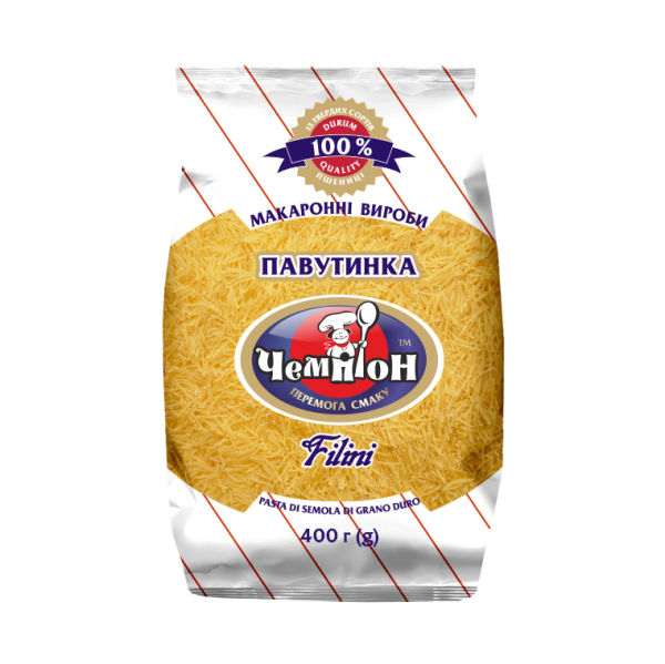 Макаронні вироби ЧЕМПІОН Павутинка, 400 г